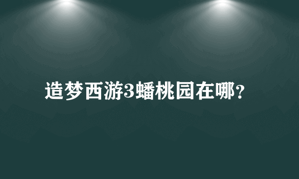 造梦西游3蟠桃园在哪？