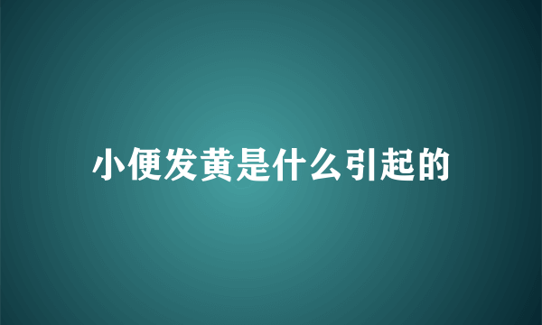 小便发黄是什么引起的
