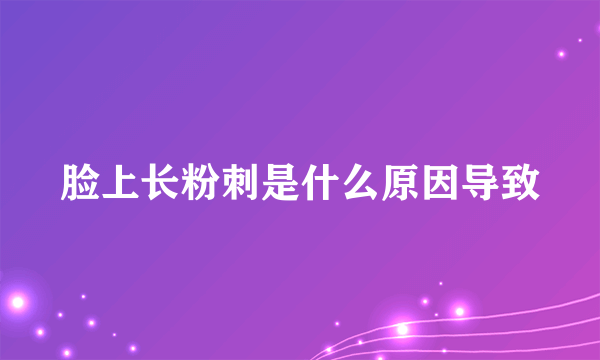 脸上长粉刺是什么原因导致