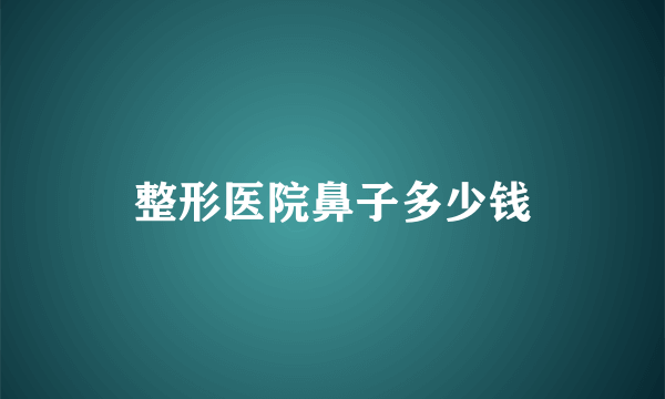 整形医院鼻子多少钱