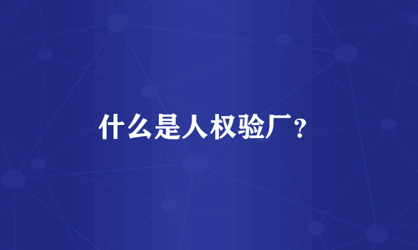 什么是人权验厂？