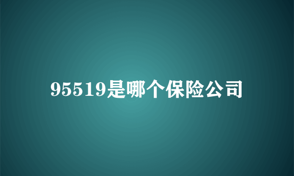 95519是哪个保险公司