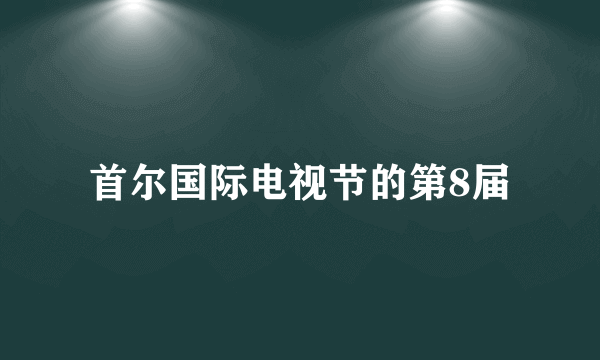 首尔国际电视节的第8届