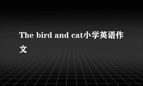 The bird and cat小学英语作文