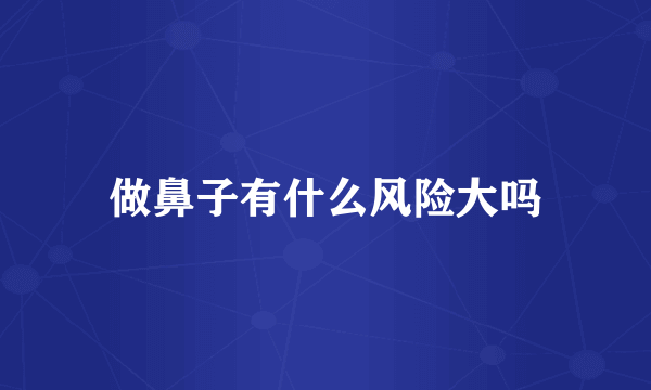 做鼻子有什么风险大吗