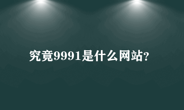 究竟9991是什么网站？