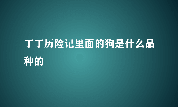 丁丁历险记里面的狗是什么品种的