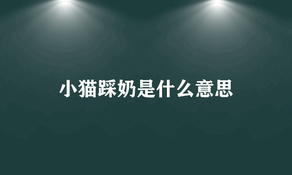 小猫踩奶是什么意思