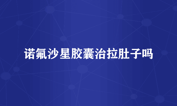 诺氟沙星胶囊治拉肚子吗