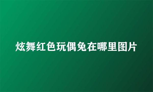 炫舞红色玩偶兔在哪里图片