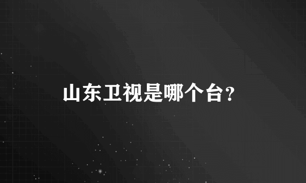 山东卫视是哪个台？