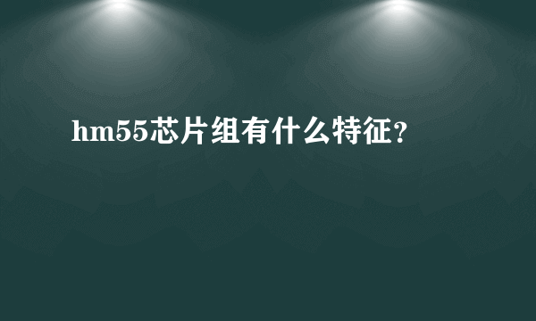 hm55芯片组有什么特征？