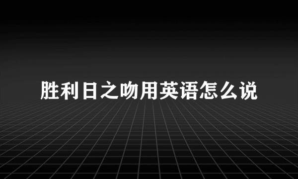 胜利日之吻用英语怎么说