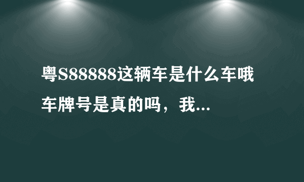 粤S88888这辆车是什么车哦 车牌号是真的吗，我在百度查了下车牌。是辆奔驰0.0