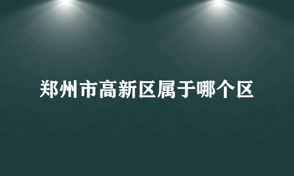 郑州市高新区属于哪个区