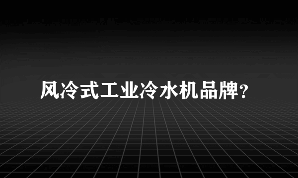 风冷式工业冷水机品牌？
