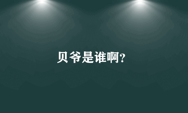 贝爷是谁啊？