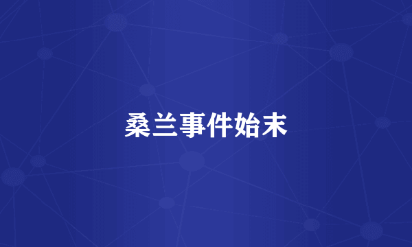 桑兰事件始末