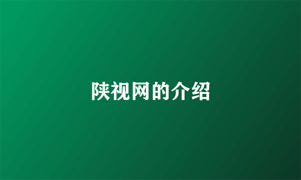陕视网的介绍