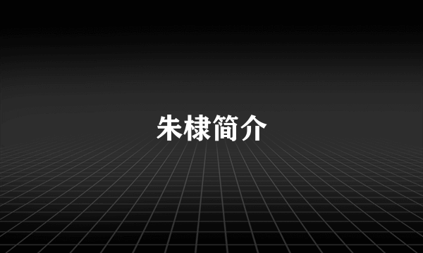 朱棣简介