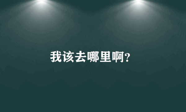 我该去哪里啊？