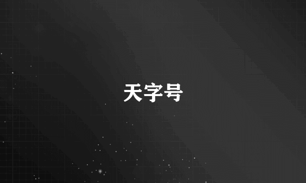 天字号