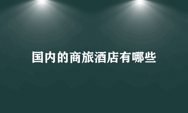 国内的商旅酒店有哪些