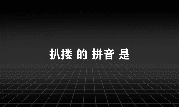 扒搂 的 拼音 是