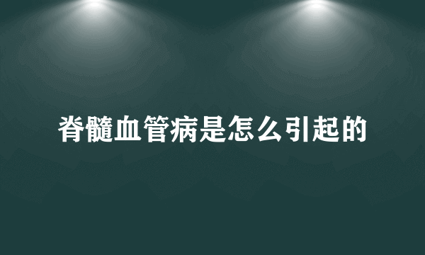 脊髓血管病是怎么引起的