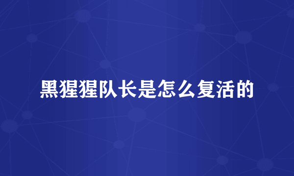 黑猩猩队长是怎么复活的