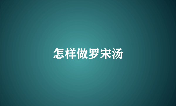 怎样做罗宋汤
