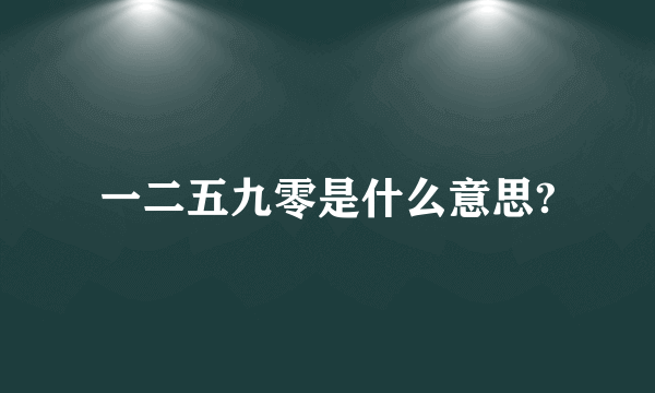 一二五九零是什么意思?