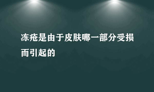 冻疮是由于皮肤哪一部分受损而引起的