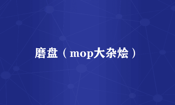 磨盘（mop大杂烩）