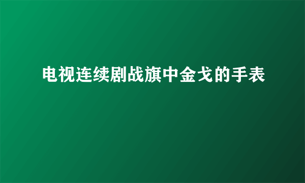 电视连续剧战旗中金戈的手表