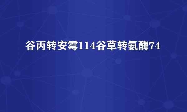 谷丙转安霉114谷草转氨酶74
