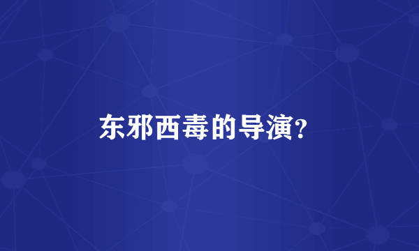 东邪西毒的导演？