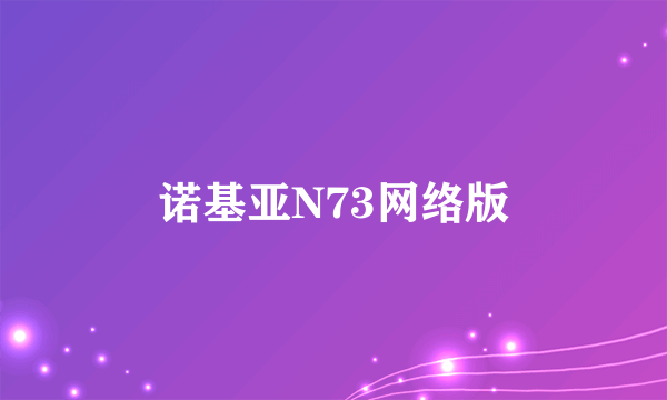 诺基亚N73网络版