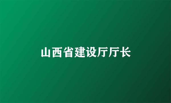 山西省建设厅厅长