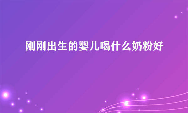 刚刚出生的婴儿喝什么奶粉好