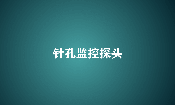 针孔监控探头