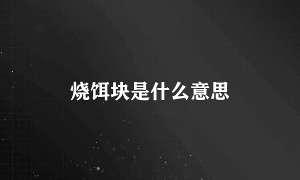 烧饵块是什么意思
