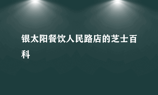 银太阳餐饮人民路店的芝士百科