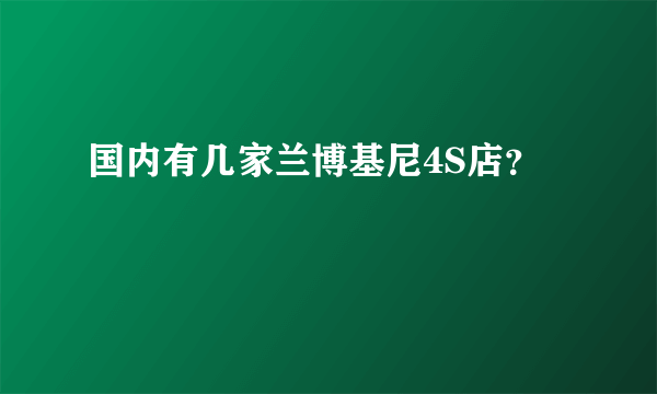 国内有几家兰博基尼4S店？