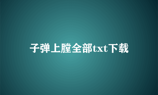 子弹上膛全部txt下载