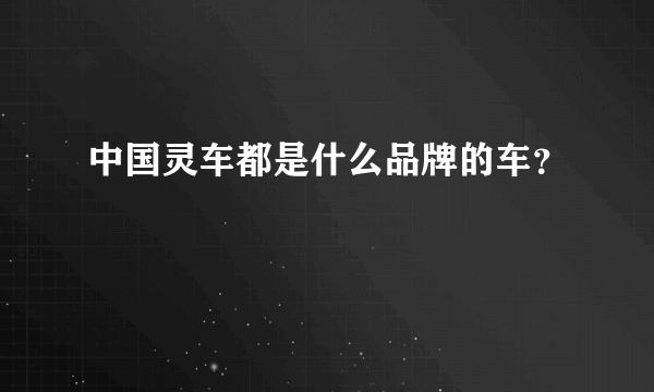 中国灵车都是什么品牌的车？