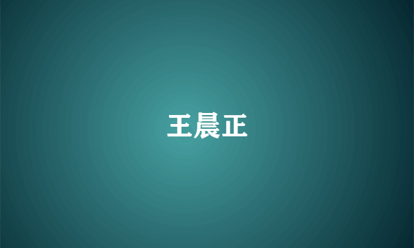 王晨正