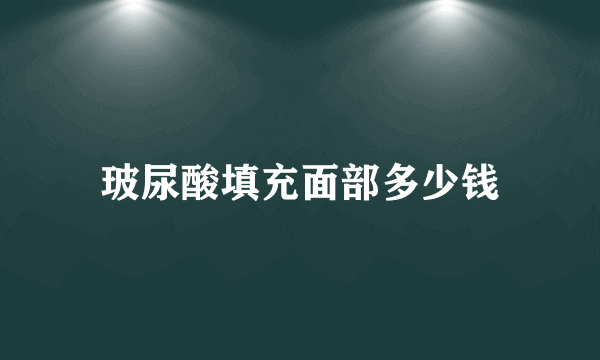 玻尿酸填充面部多少钱