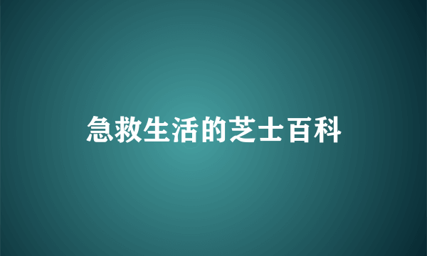 急救生活的芝士百科