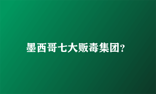 墨西哥七大贩毒集团？
